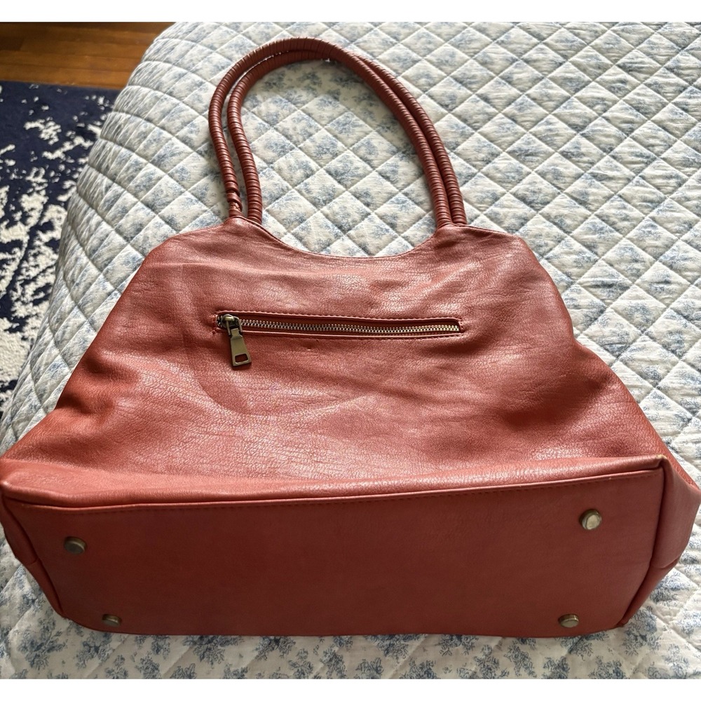 Antik Craft Vegan Leather Purse Numerous Compartments Great Autumn Burnt Orange - Picture 4 of 14
